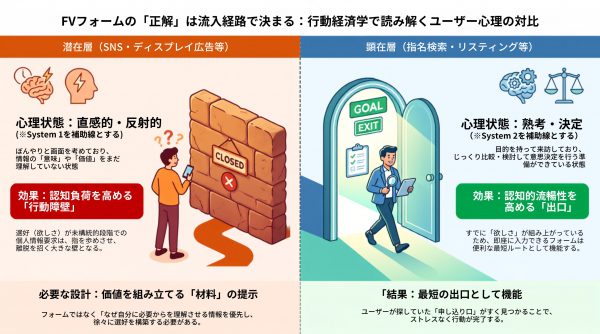 FVフォームの「正解」は流入経路で決まる